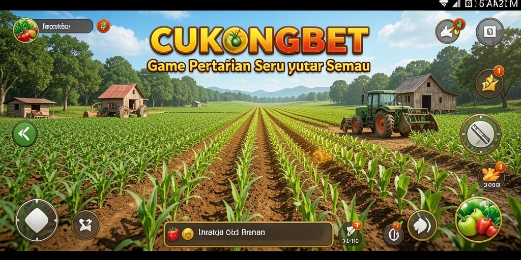 Tampilan menarik dari gameplay CUKONGBET yang menggambarkan aktivitas bertani.