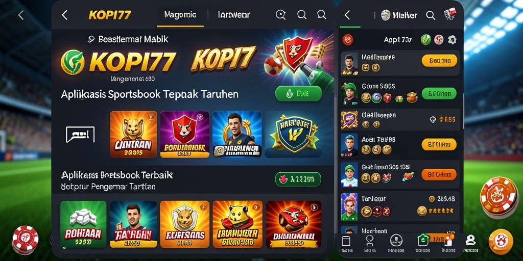 Tampilan gameplay menarik dalam aplikasi Sportsbook KOPI77.