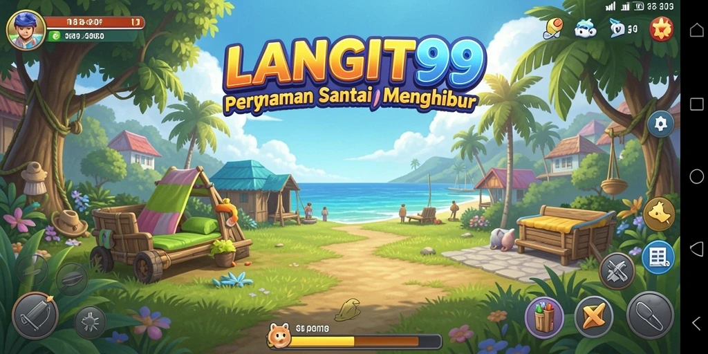 Screenshot gameplay LANGIT99 yang menarik dan penuh warna.