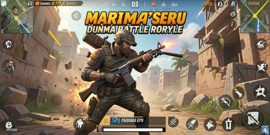 Tangkapan layar MARIMA77 menampilkan aksi seru dalam pertarungan Battle Royale.