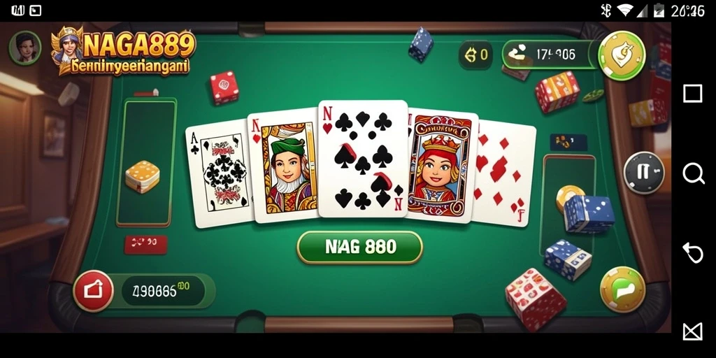 Tampilan screenshot NAGA889 yang menampilkan momen seru dalam permainan Domino.