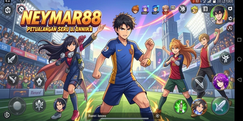 Gameplay seru NEYMAR88 dengan karakter anime yang menawan.