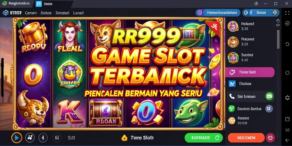 Screenshot gameplay RR999 menampilkan fitur slot yang seru dan inovatif.