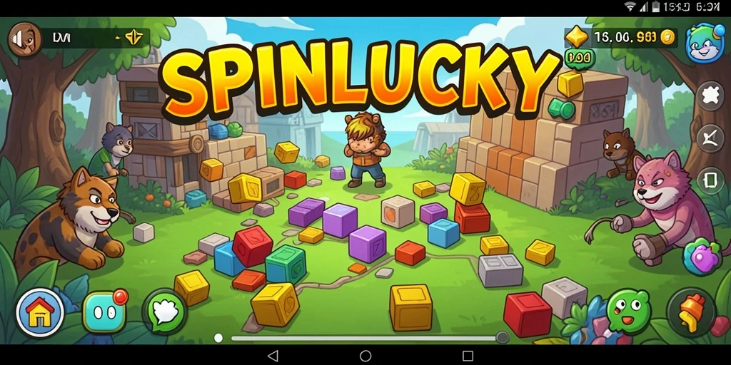 Tampilan gameplay SPINLUCKY yang menarik dan menantang.