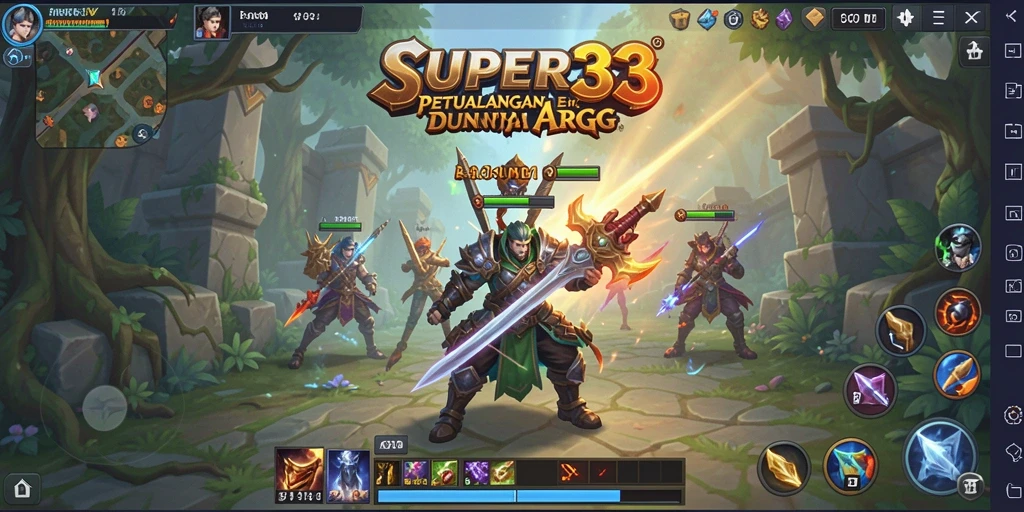 Screenshot SUPER33 menampilkan aksi pertarungan dalam gameplay ARPG yang mendebarkan.