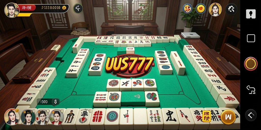 Tampilan gameplay menarik dalam permainan Mahjong UUS777.